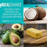 Suplemento Keto Science de chocolate para batido de comida