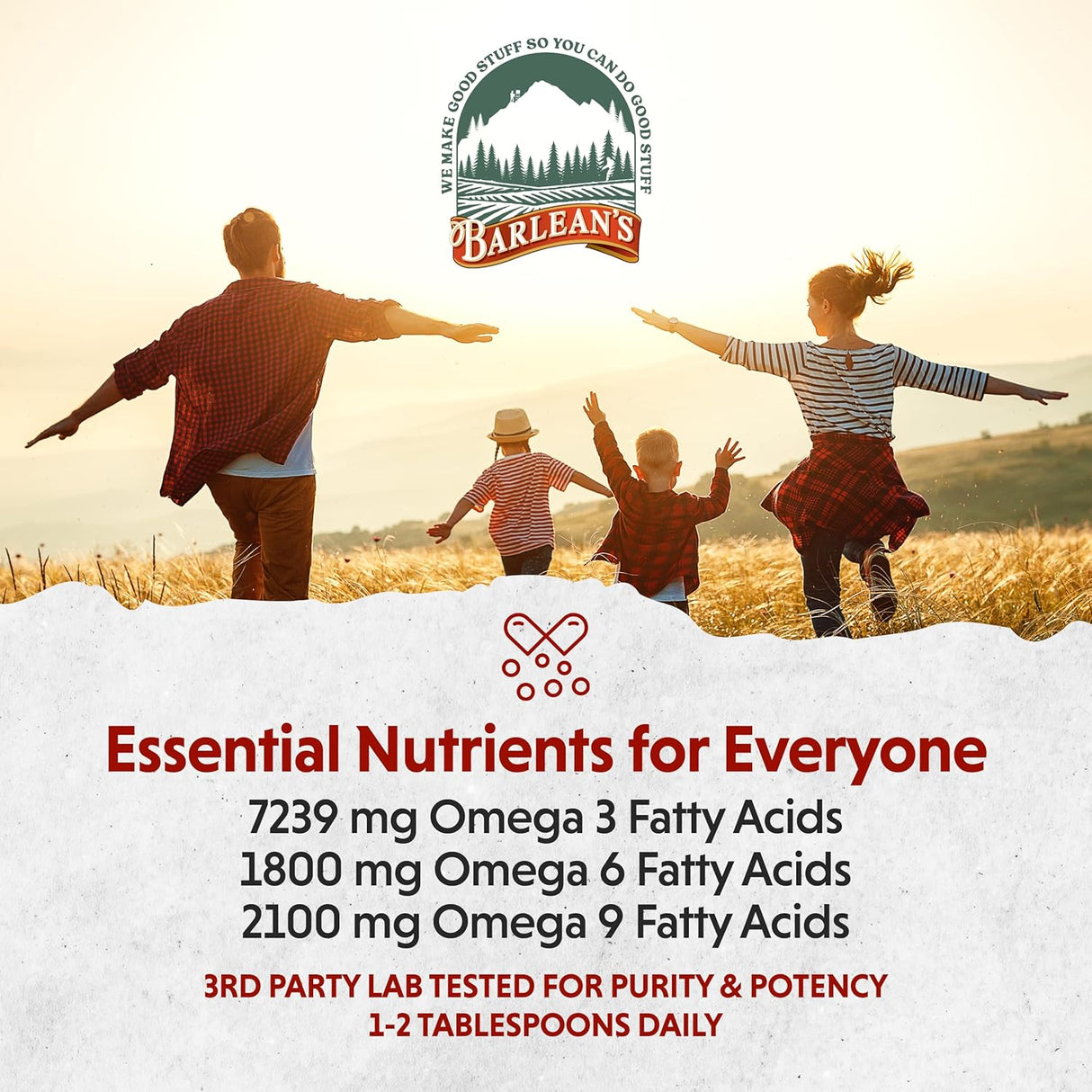 Suplemento de Aceite de Linaza Barlean's, 32 oz, Omega-3 ALA