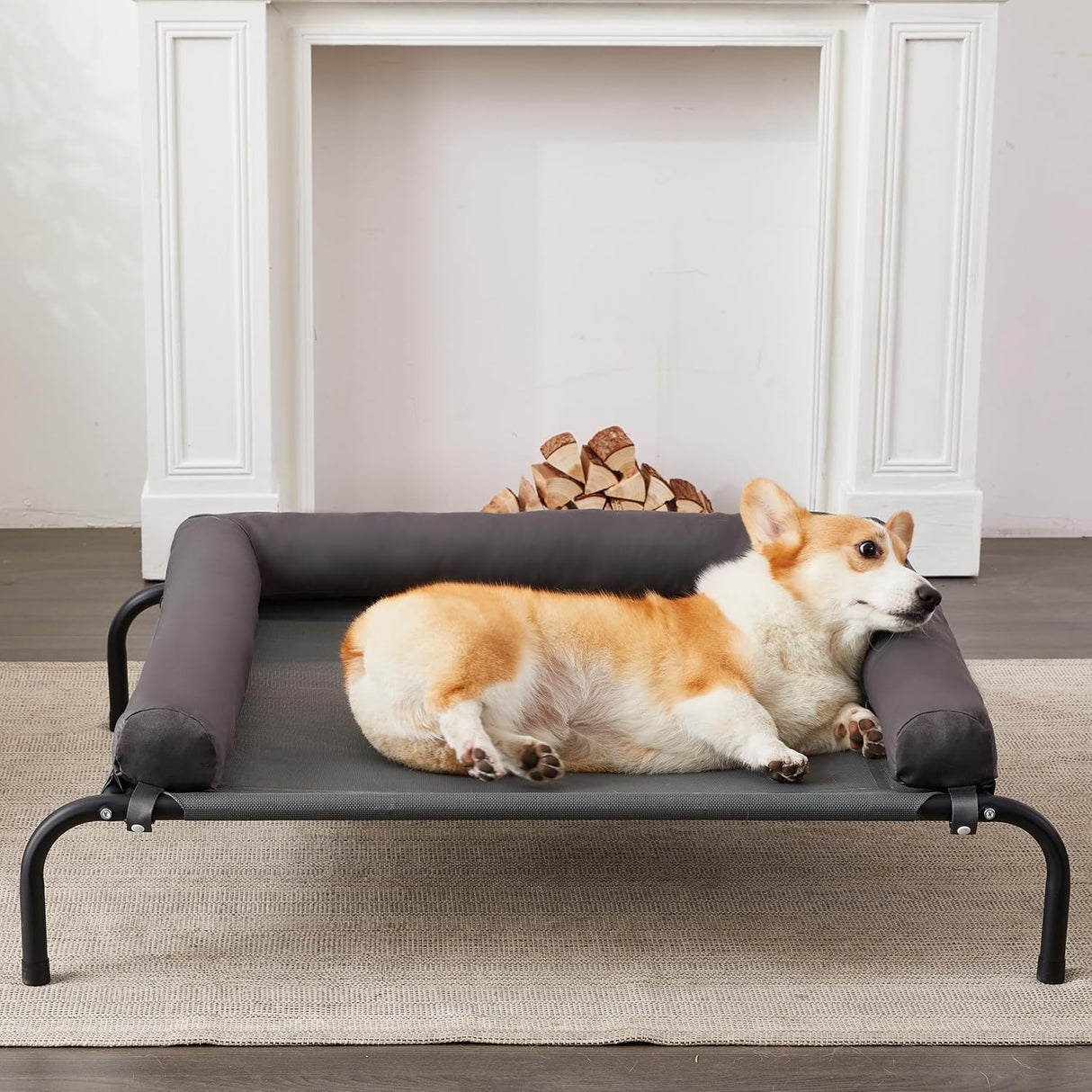 Cama Elevada para Perros, Portátil, Resistente, Mediana