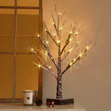 Árbol Pequeño Artificial Hairui con 24 LED, 18IN, Batería