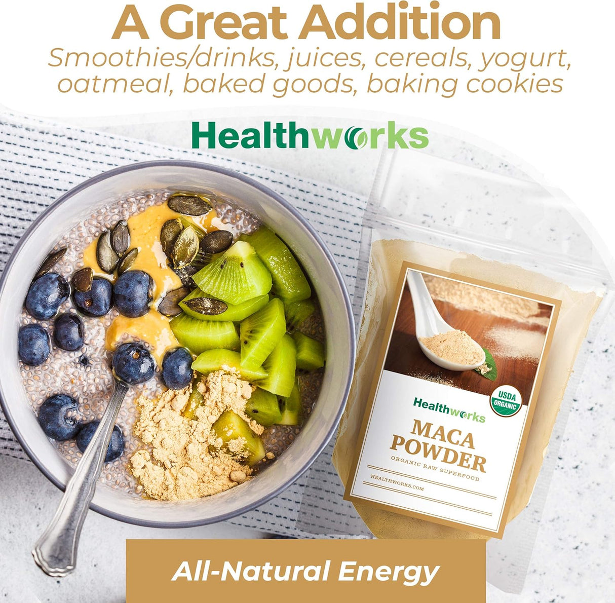 Polvo de Maca Healthworks Modelo 1