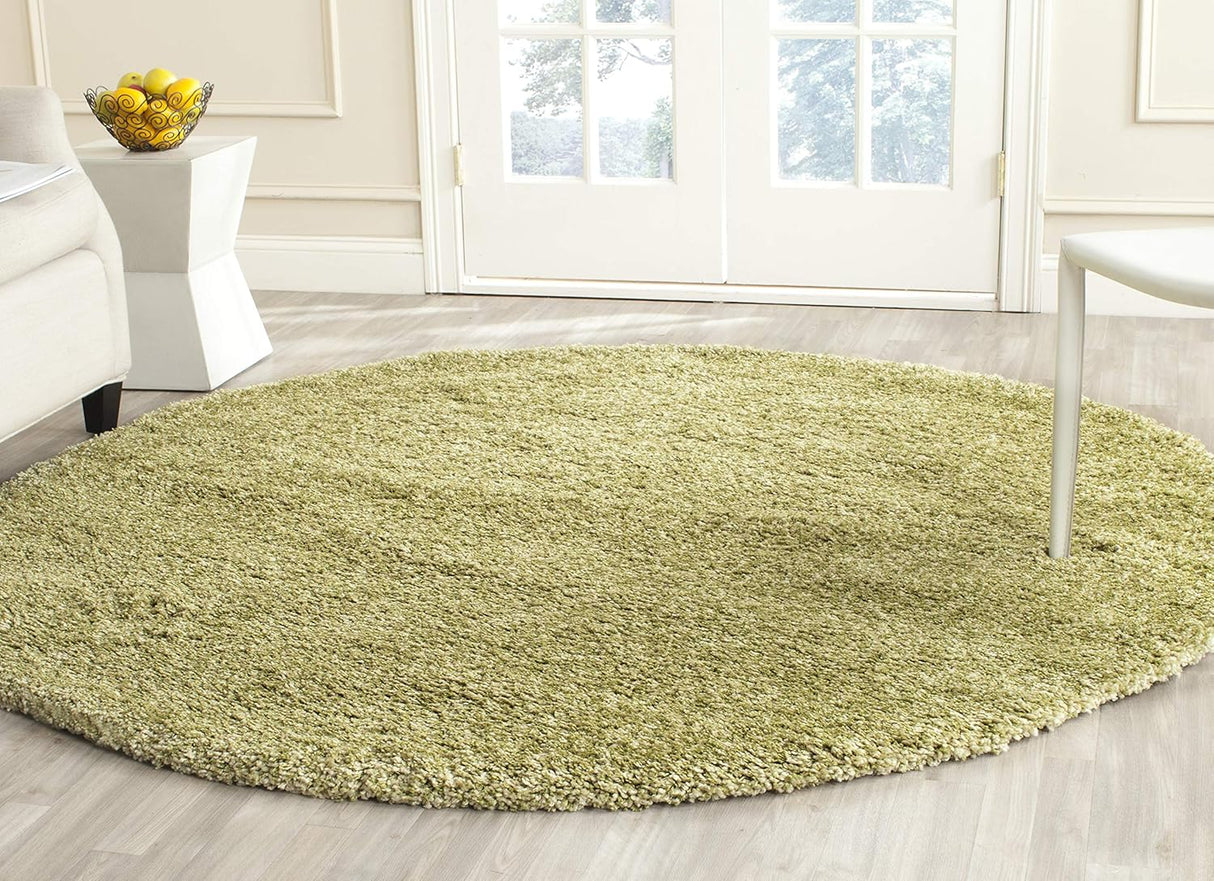 Alfombra redonda de pelo largo, 2 pulgadas de grosor, modelo SG151