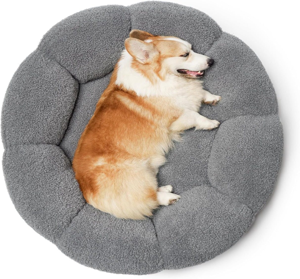 Cama grande calmante para perros antideslizantes de flores