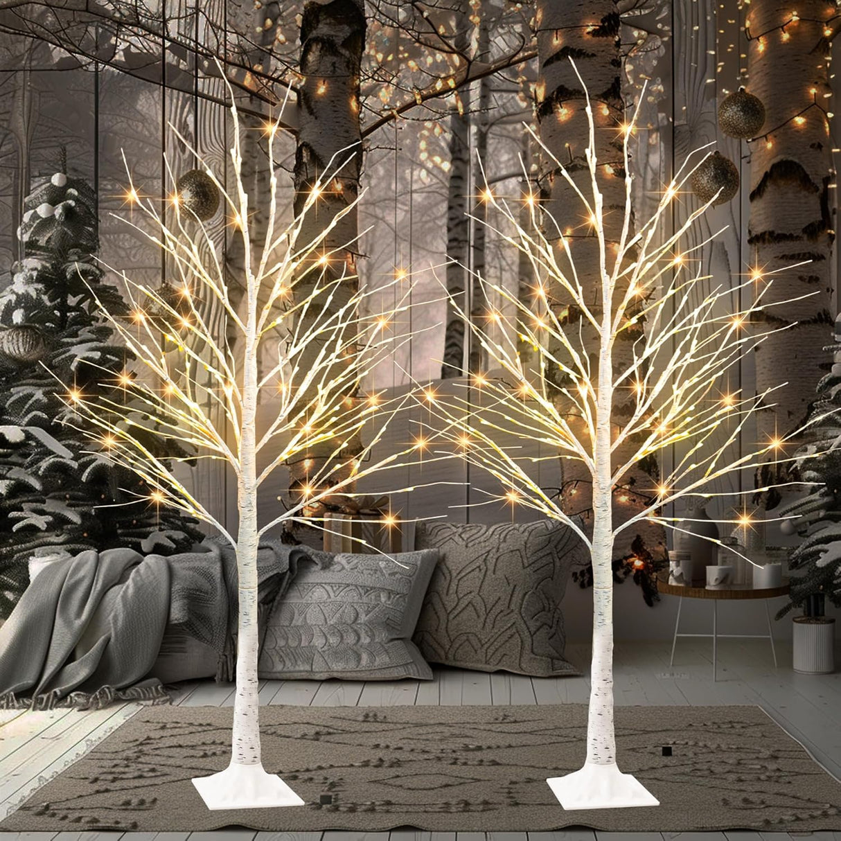 Árbol de Navidad LED TW SHINE 6 FT Pre-iluminado 144 luces