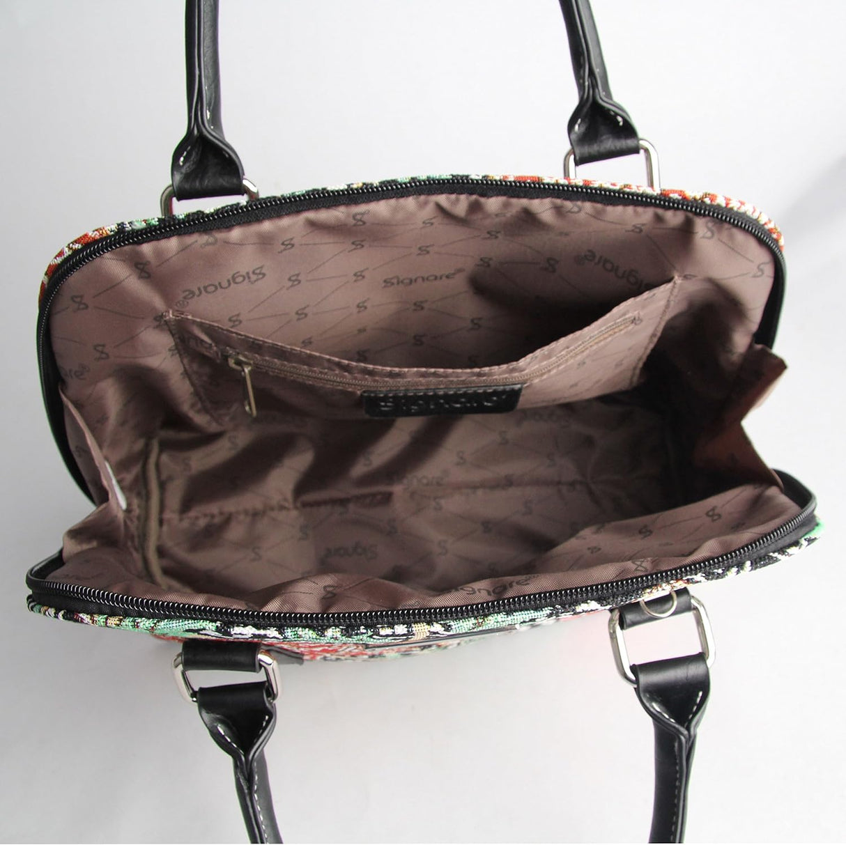 Bolsa de mano grande Signare con diseño floral