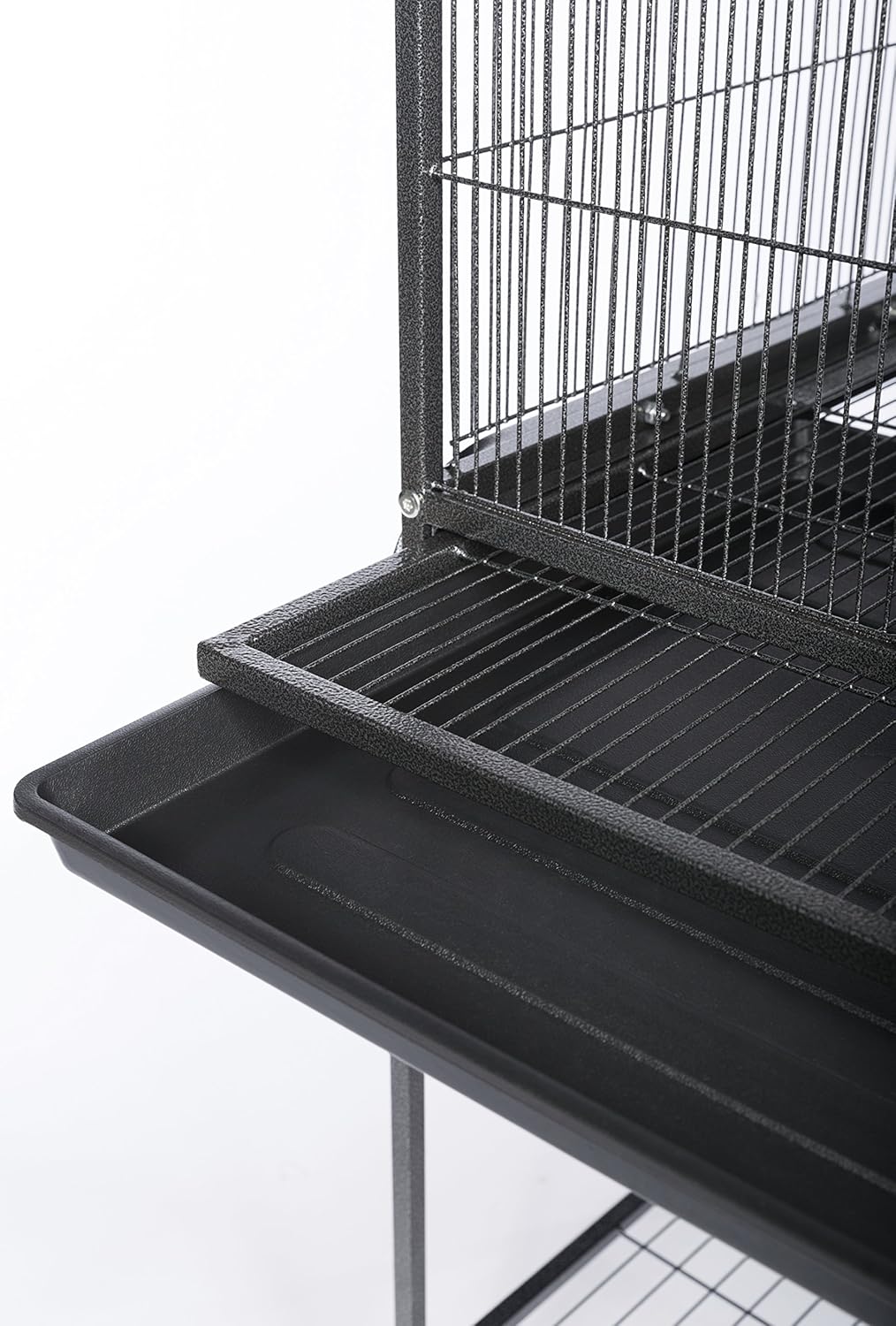 Jaula de hierro forjado con soporte color negro Hammertone