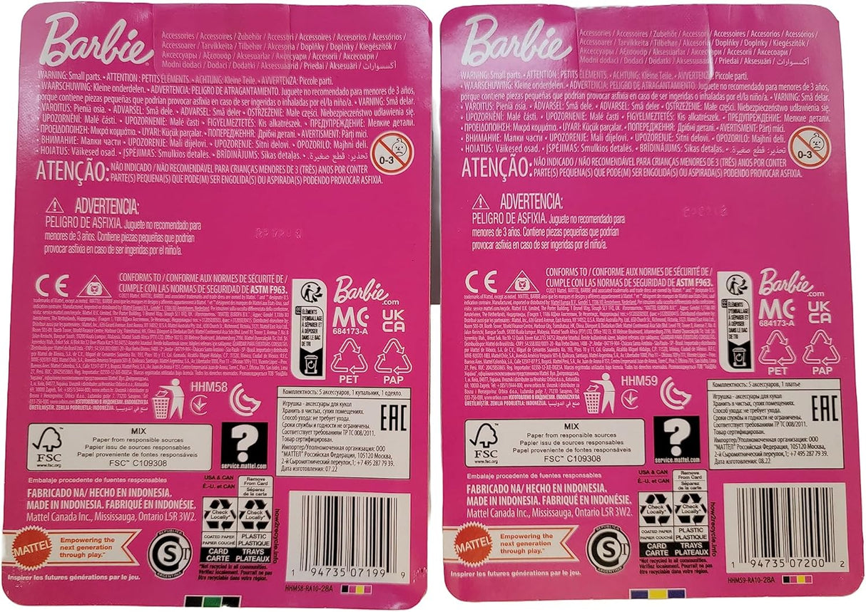 Paquete de accesorios Barbie Chelsea Playa y Té - Moda y Esenciales
