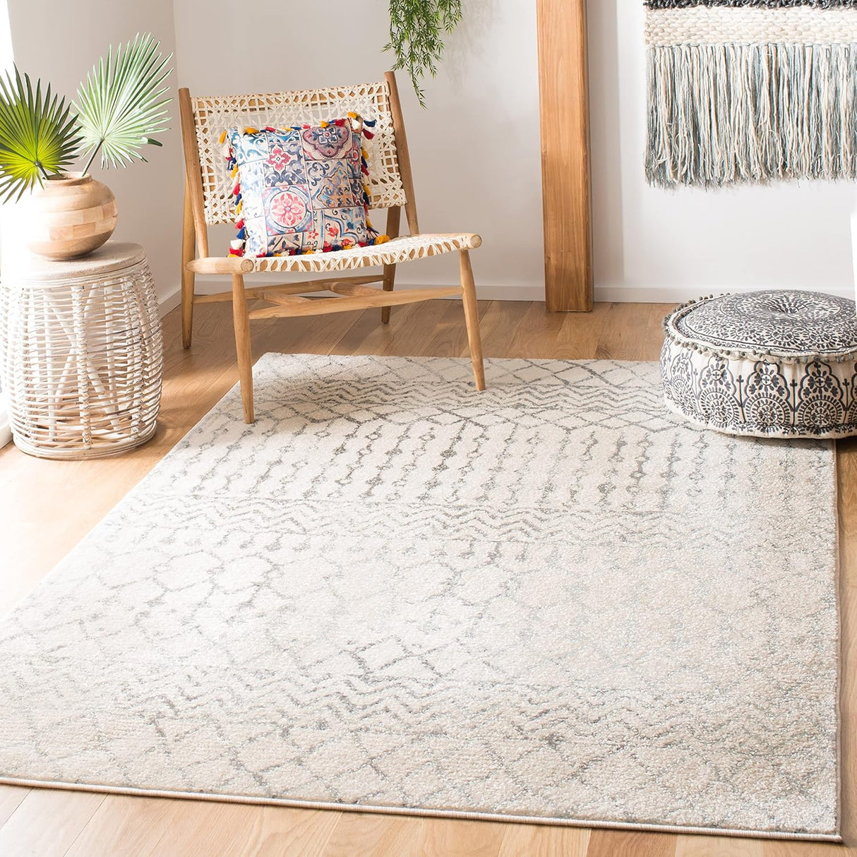 Alfombra Área Marroquí Boho Distressed TUL270A 8' Cuadrada