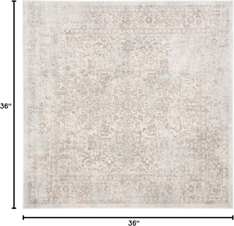 Alfombra de área, diseño oriental, fácil cuidado, modelo EVK256E-3SQ