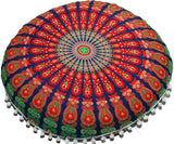 Cojín redondo grande para el suelo, funda otomana, almohada para meditación, cojín de suelo para adultos, puf otomano, fundas de tiro otomano, muebles de sala de manualidades, funda de 22 pulgadas