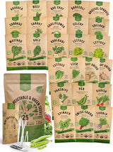 Pack de Semillas de Verduras de Invierno - 25 Variedades Non-GMO