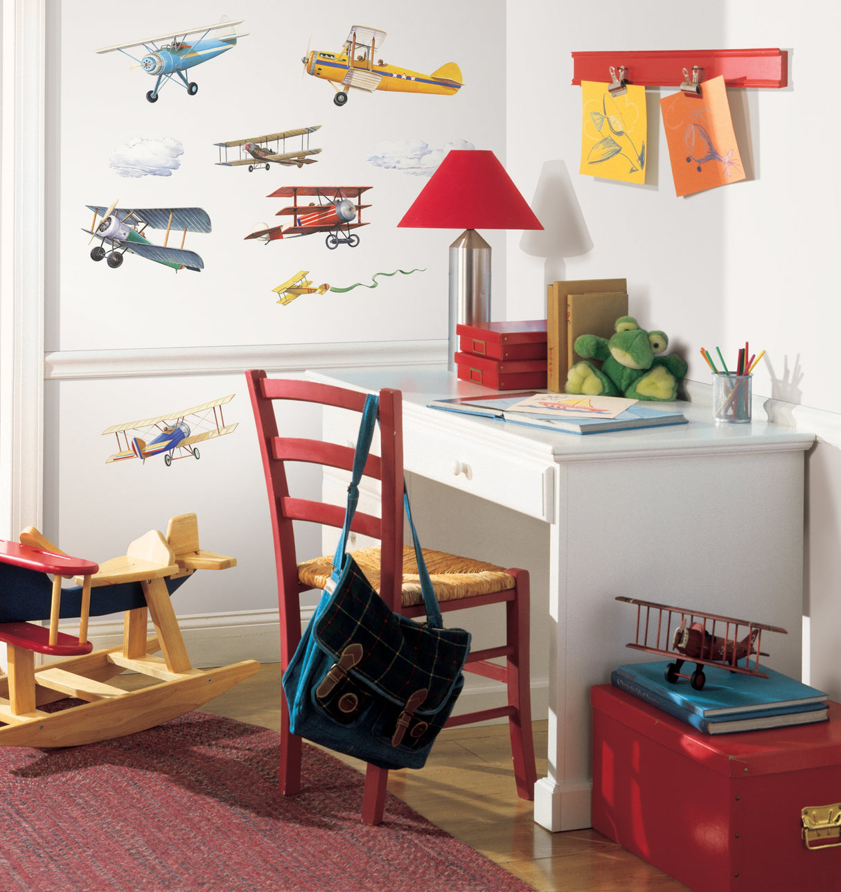 RoomMates RMK1197SCS Vintage Planes Peel and Stick Tatuajes