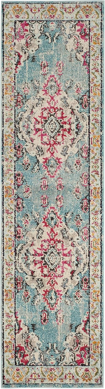 Alfombra Runner Colección Monaco - Diseño Medallón Distressed MNC243J