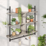 Estantería flotante Bestier 3 niveles, tubo circular, 41.5