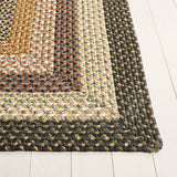 Alfombra de área trenzada, diseño geométrico, lavable, BRD308A