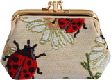 Bolso de mano Signare con estampado de flores y mariquitas