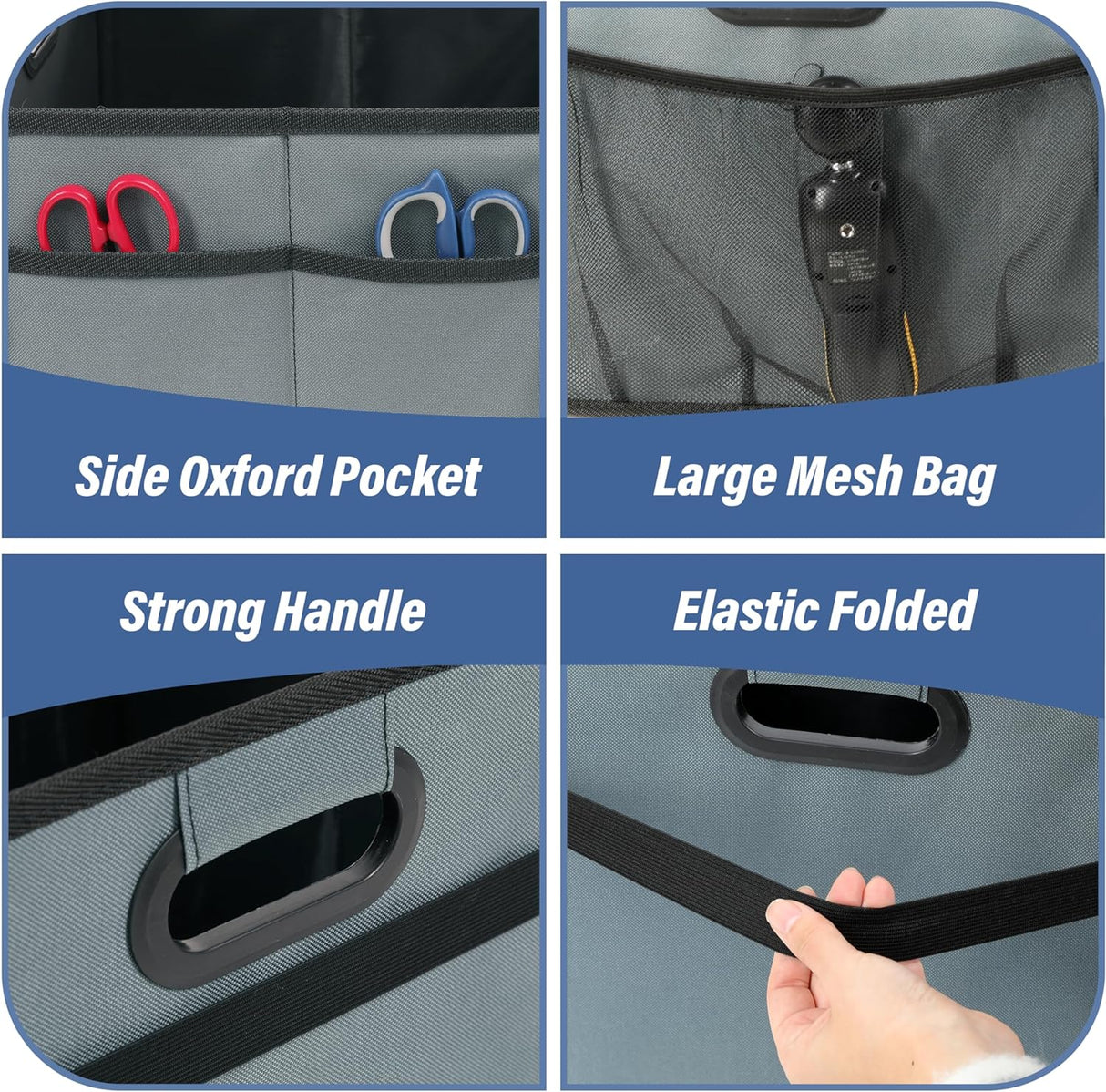 Organizador de Maletero Simple Deluxe, 2 Compartimentos, Plegable