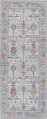 Alfombra Adiva Lavable 2'6x10 con Antideslizante, Vintage