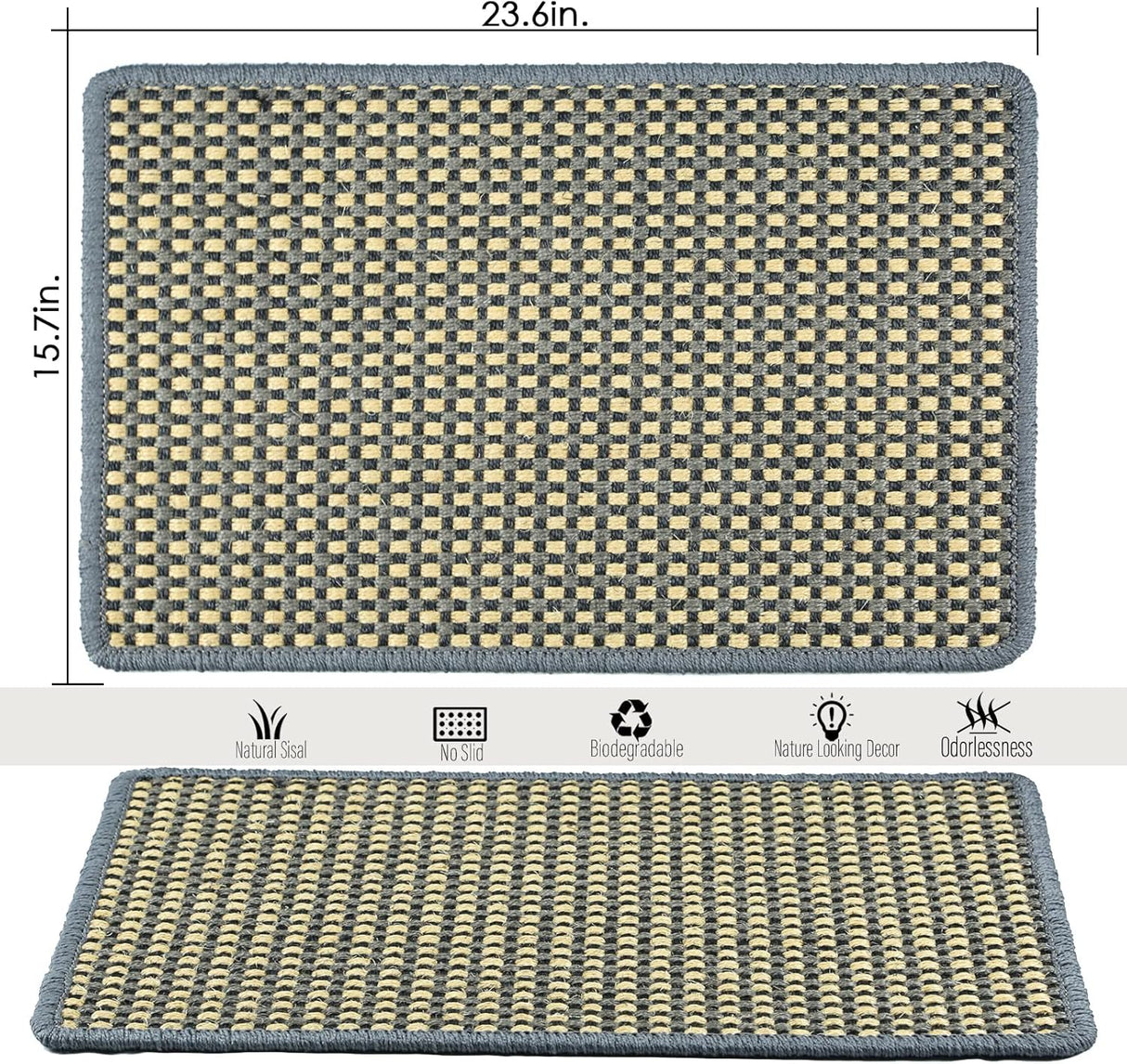 Rascador para gatos con cintas de velcro protegen alfombras