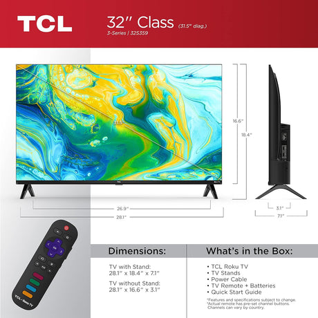 Televisor LED Smart Roku 32 TCL Full HD 1080p - 32S359