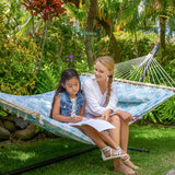 Hamaca Doble SUNCREAT con Soporte, Extra Grande, Tela Acolchada