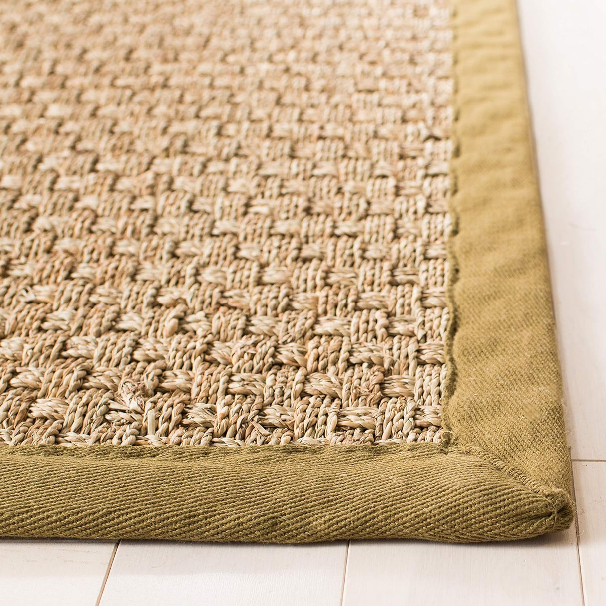 Alfombra de fibra natural, diseño de mimbre, modelo NF114G