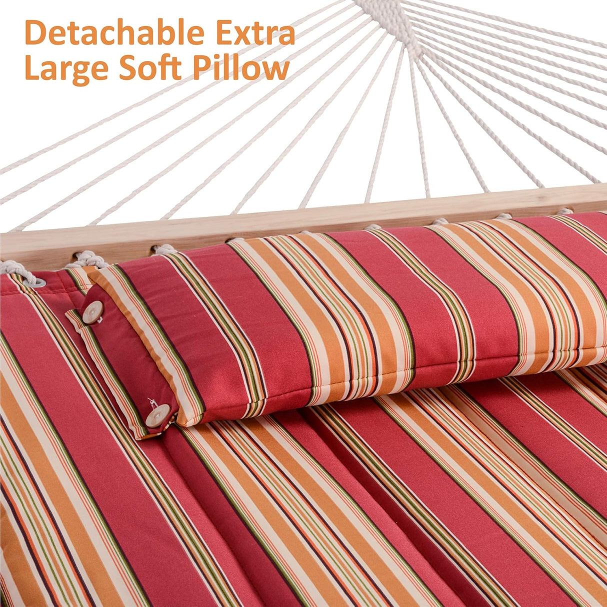 Hamaca SUNCREAT con soporte, dos personas, tela acolchada, 12ft