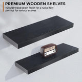 Estanterías Flotantes 2 Pack de Madera - 24 W x 9 D x 1.6 H