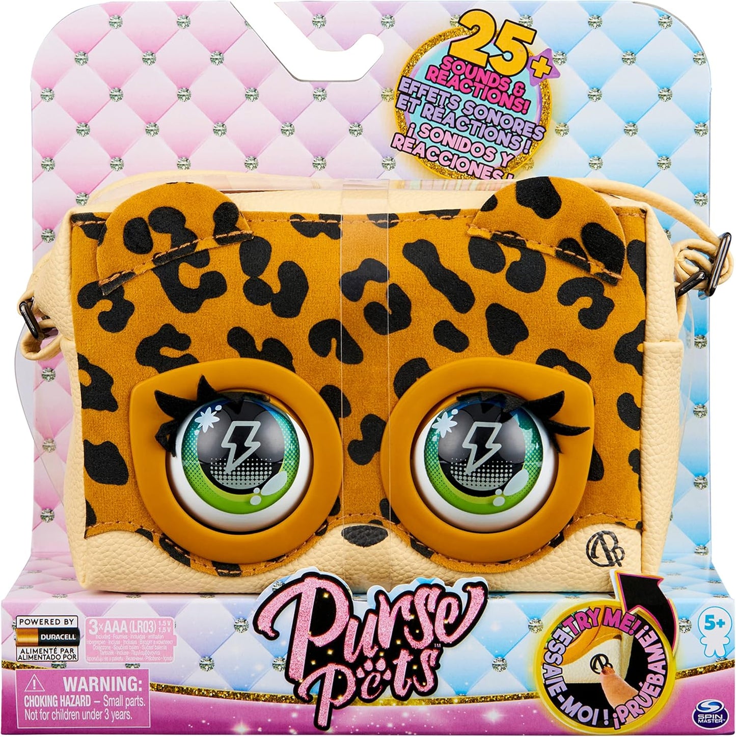 Juguete Interactivo Purse Pets, Leoluxe Leopard, 25+ Sonidos