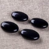Piedra de Palma de Obsidiana Negra - Cristal Sanador Ovalado