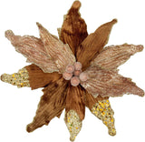 Flores Artificiales Poinsettia para Árbol de Navidad, Set 4