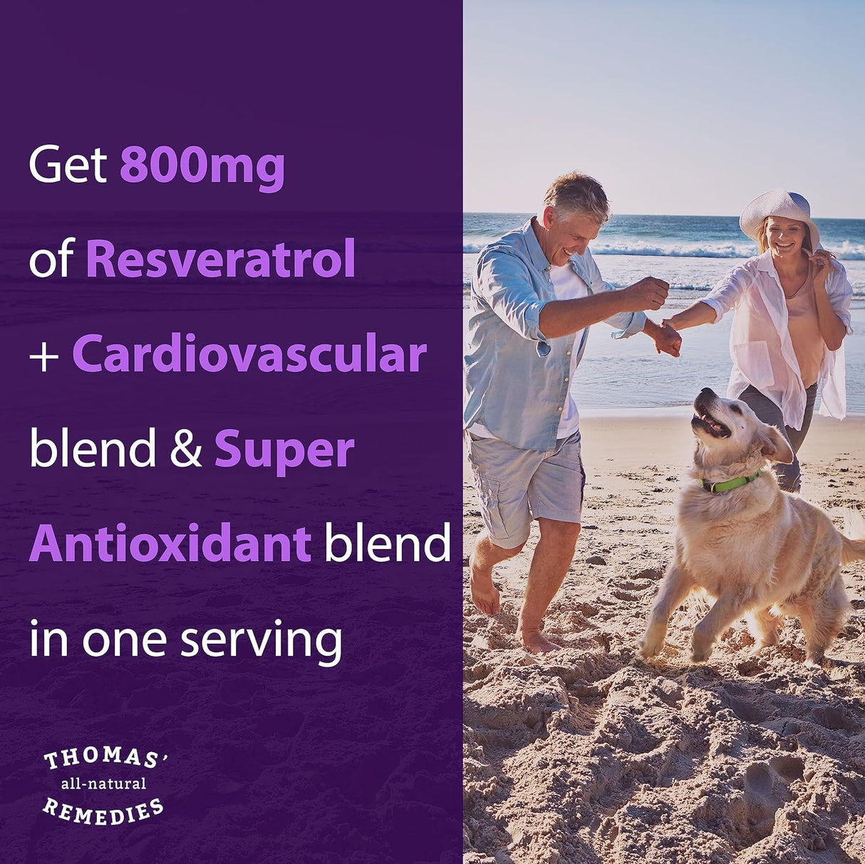 Suplemento Remedies Resveratrol 1600mg antioxidante orgánico