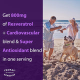 Suplemento Remedies Resveratrol 1600mg antioxidante orgánico
