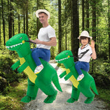 Disfraces inflable de dinosaurio verde talla unica