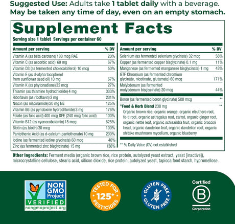 Suplemento Men's One Daily- apoya los niveles de energía