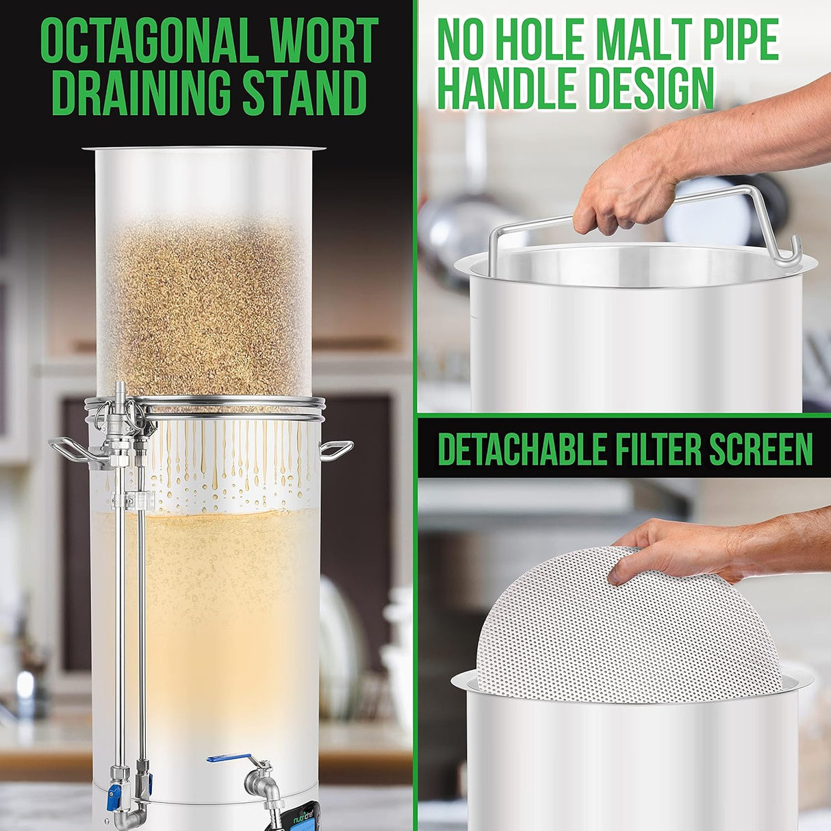 Dispensador de Cerveza de acero NUTRICHEF PKBRKTL200