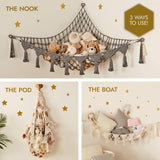 Hamaca de Almacenamiento Macrame DreamLights para Juguetes Plush