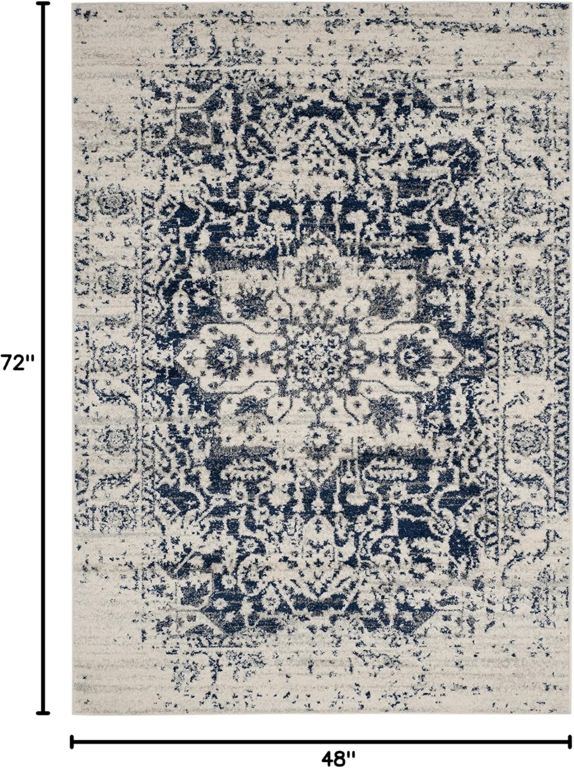 Alfombra de acento, diseño medallón nevado, modelo MAD603D