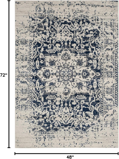 Alfombra de acento, diseño medallón nevado, modelo MAD603D