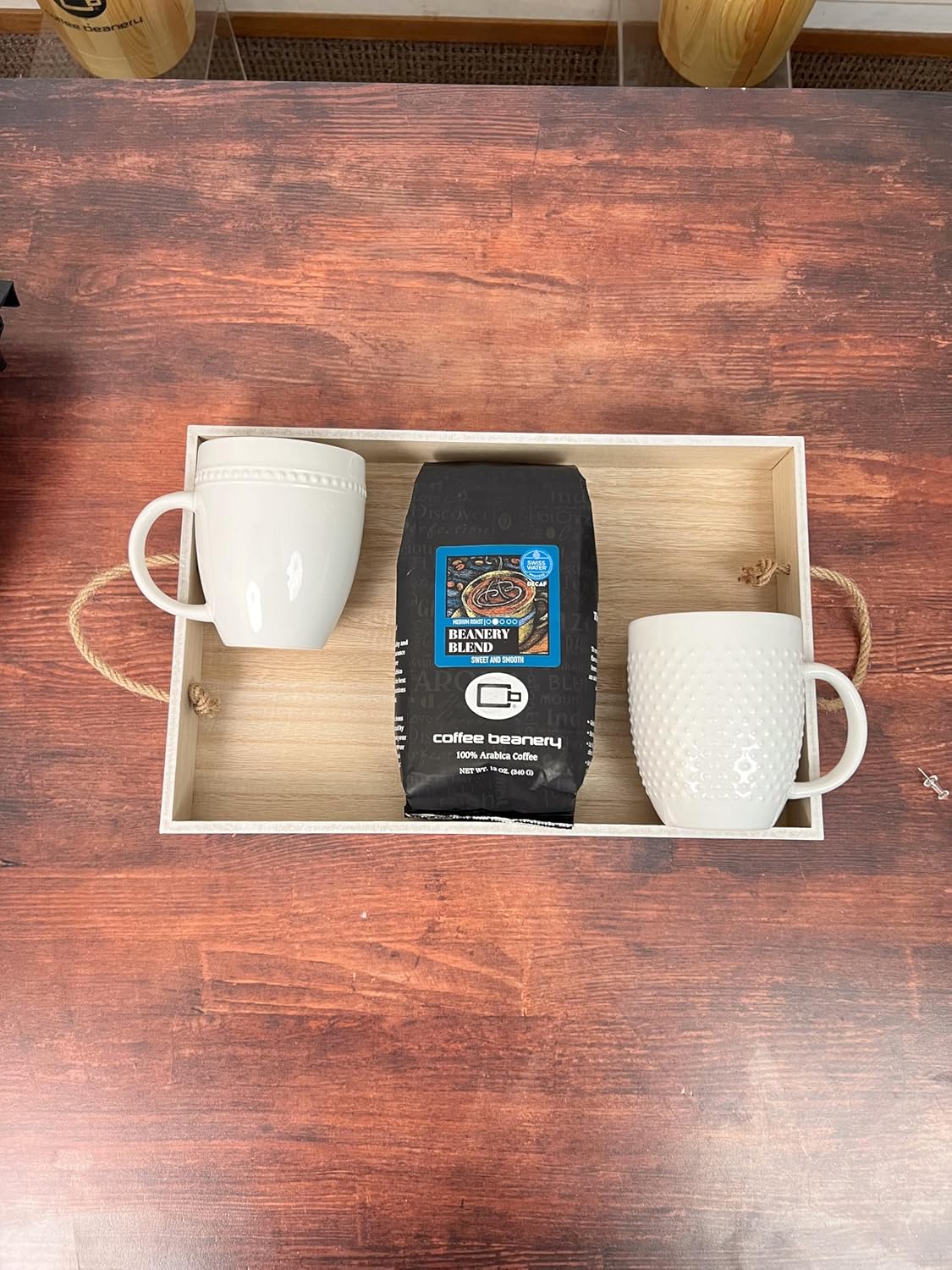 Café Decaf Beanery Blend SWP 12oz Molido Tostado Claro-Medio