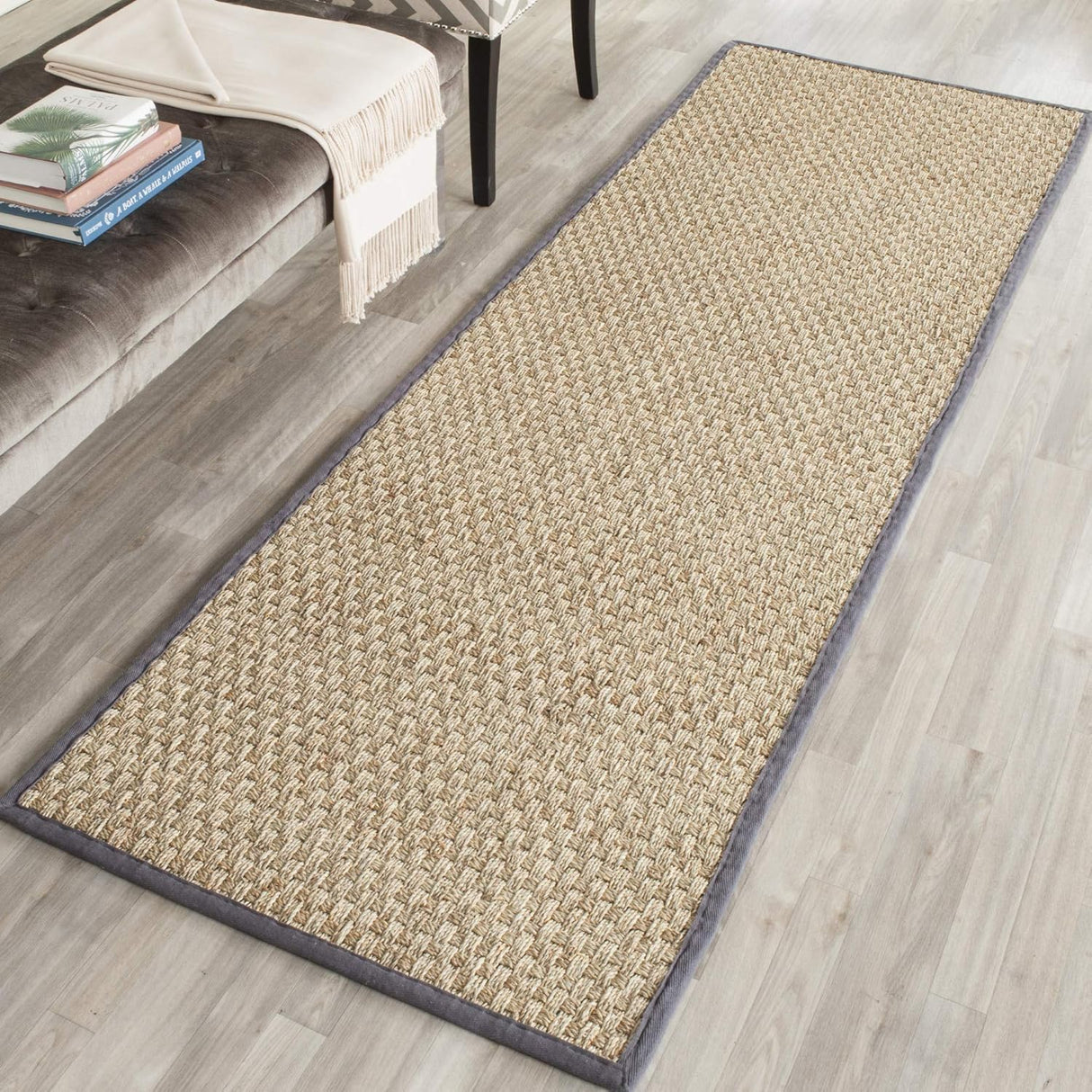 Alfombra Runner de Fibra Natural, SAFAVIEH, Diseño de Seagrass, NF114P
