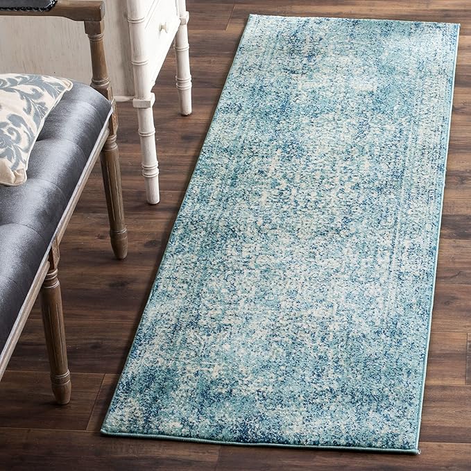 Alfombra Runner Oriental Desgastada para Sala o Dormitorio EVK256C