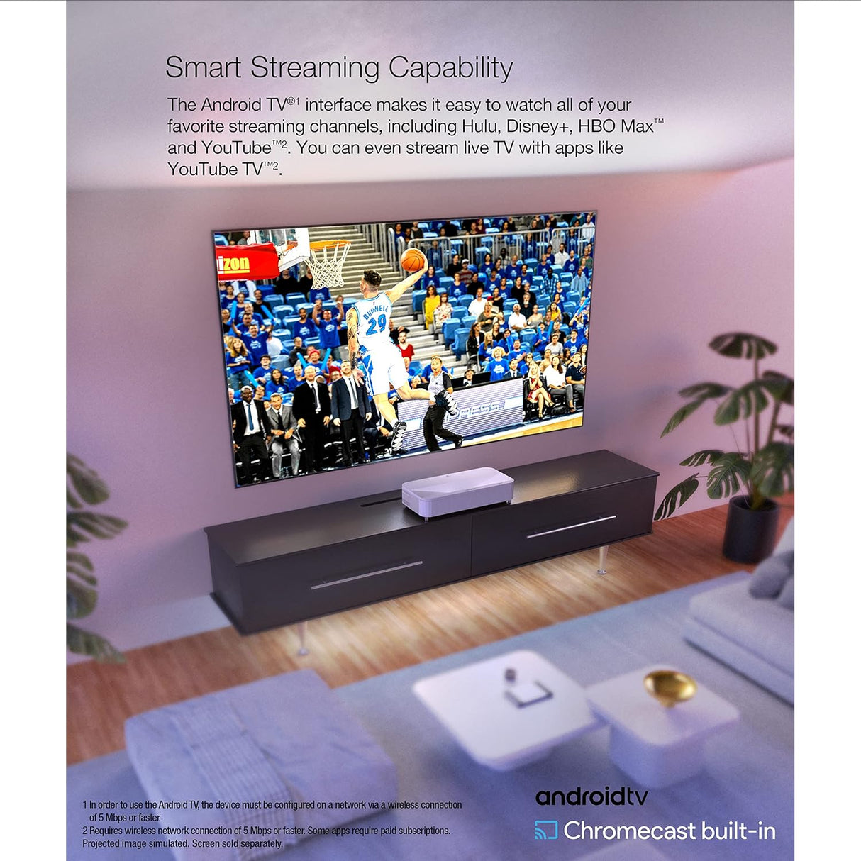 Proyector Epson EpiqVision Ultra LS800 4K, 4000 lúmenes, Android TV