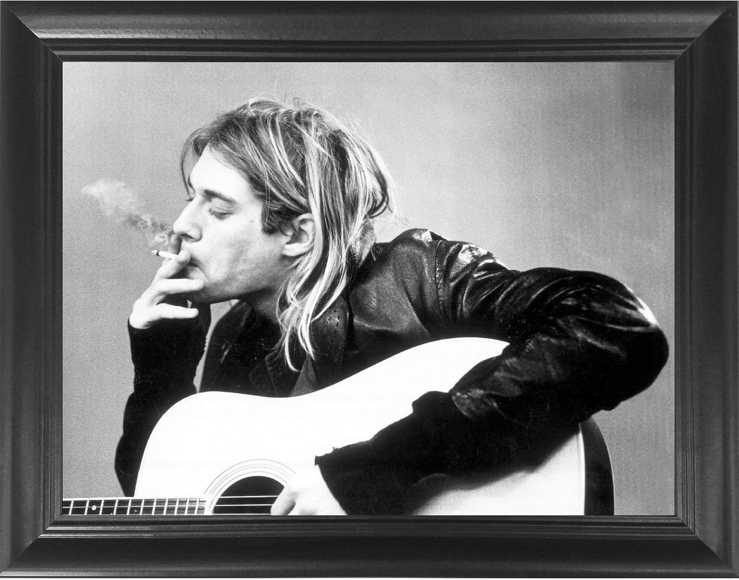 Póster 3D de Kurt Cobain Nirvana | Arte de pared enmarcado