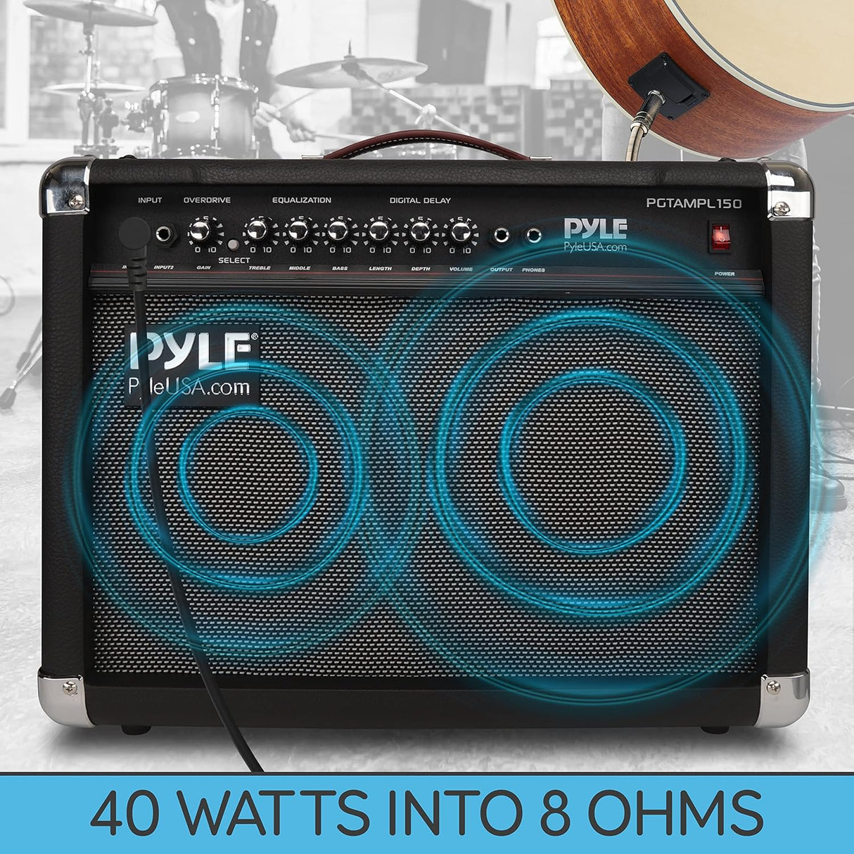 Amplificador de guitarra eléctrica PYLE-PRO PGTAMPL150