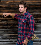 Camisa de franela para hombre talla L cuadriculada