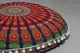 Cojín redondo grande para el suelo, funda otomana, almohada para meditación, cojín de suelo para adultos, puf otomano, fundas de tiro otomano, muebles de sala de manualidades, funda de 22 pulgadas