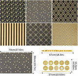 Papel de Regalo Larcenciel, 6 Hojas, Lujo con Moño y Stickers