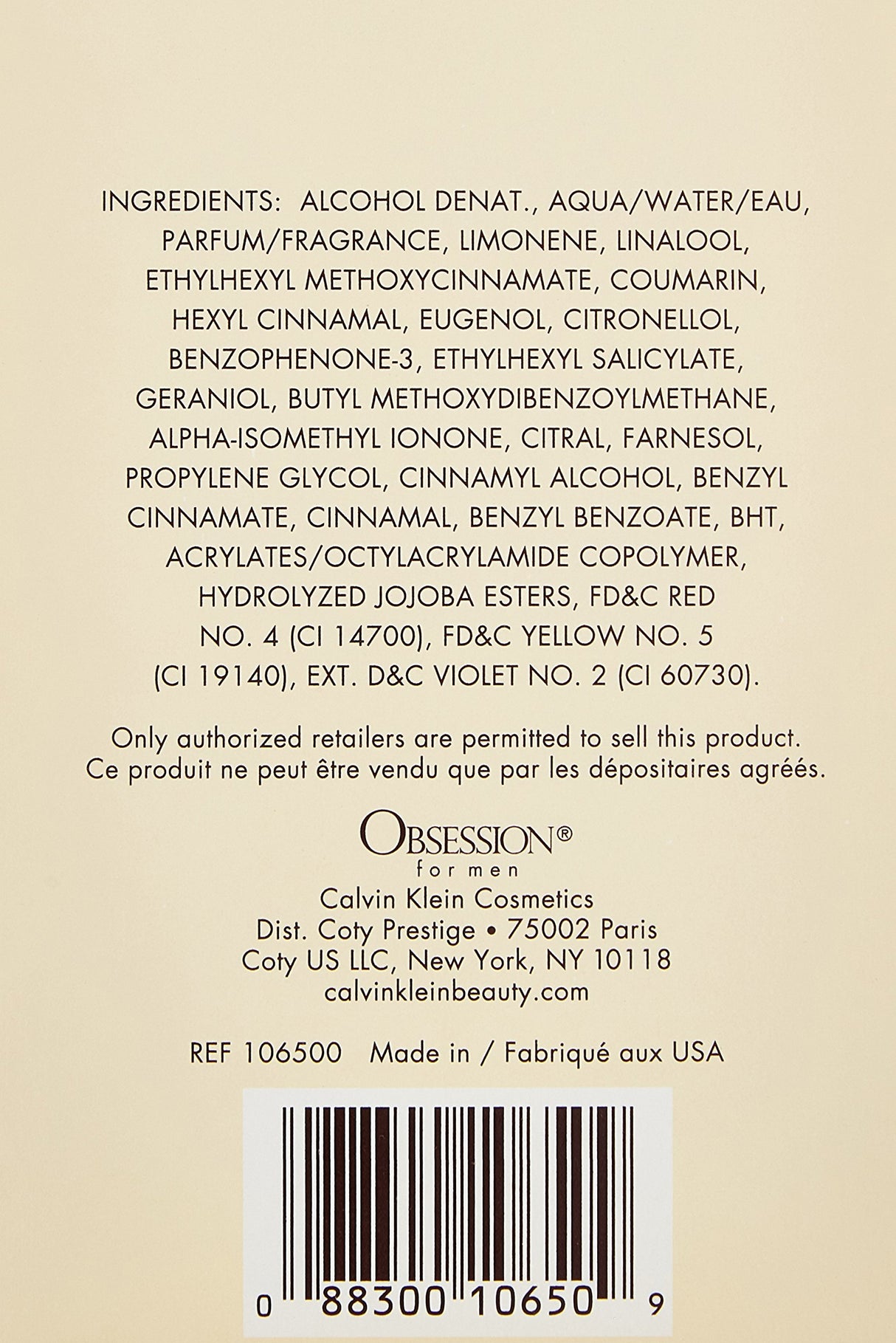 perfume de Calvin Klein OBSESSION de hombre