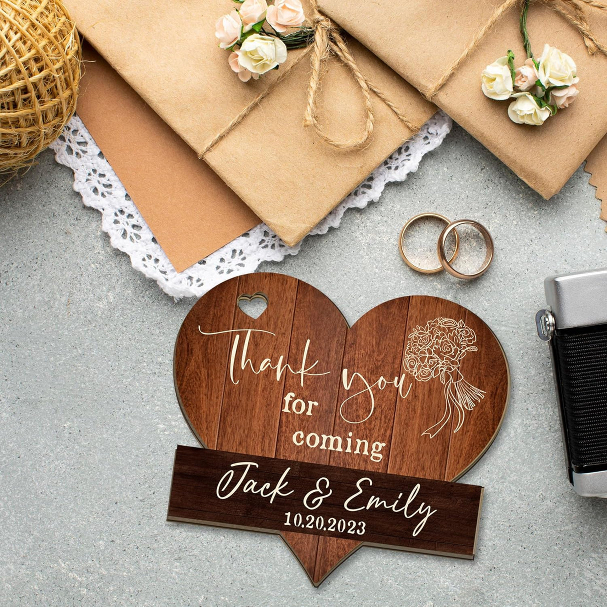 Recuerdos Personalizadas de Madera para Bodas